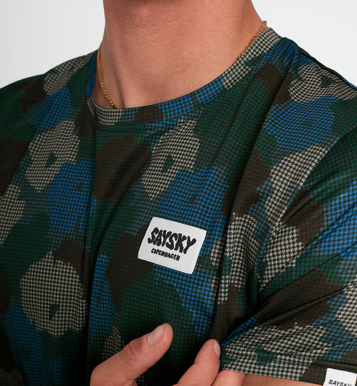 Saysky Flower Combat T-Shirt Blue Aop
