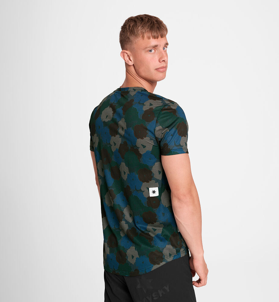 Saysky Flower Combat T-Shirt Blue Aop