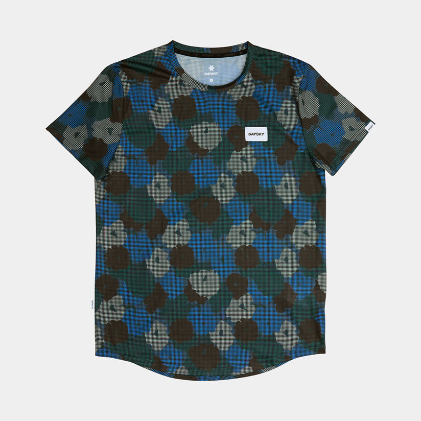 Saysky Flower Combat T-Shirt Blue Aop