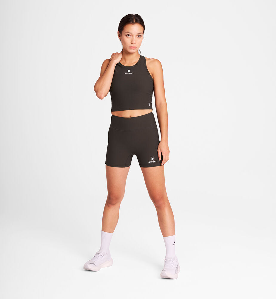 Saysky W Combat Rib Crop Top Coffee
