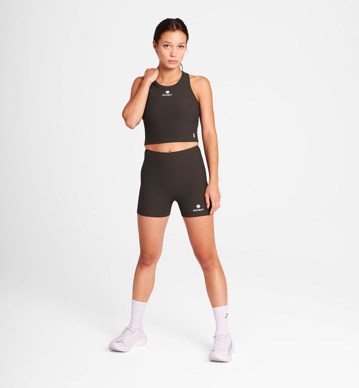 Saysky W Combat Rib Crop Top Coffee