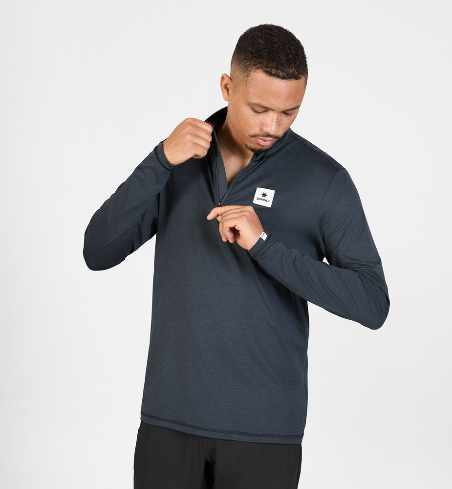 Saysky Pace Half Zip Long Sleeve Black