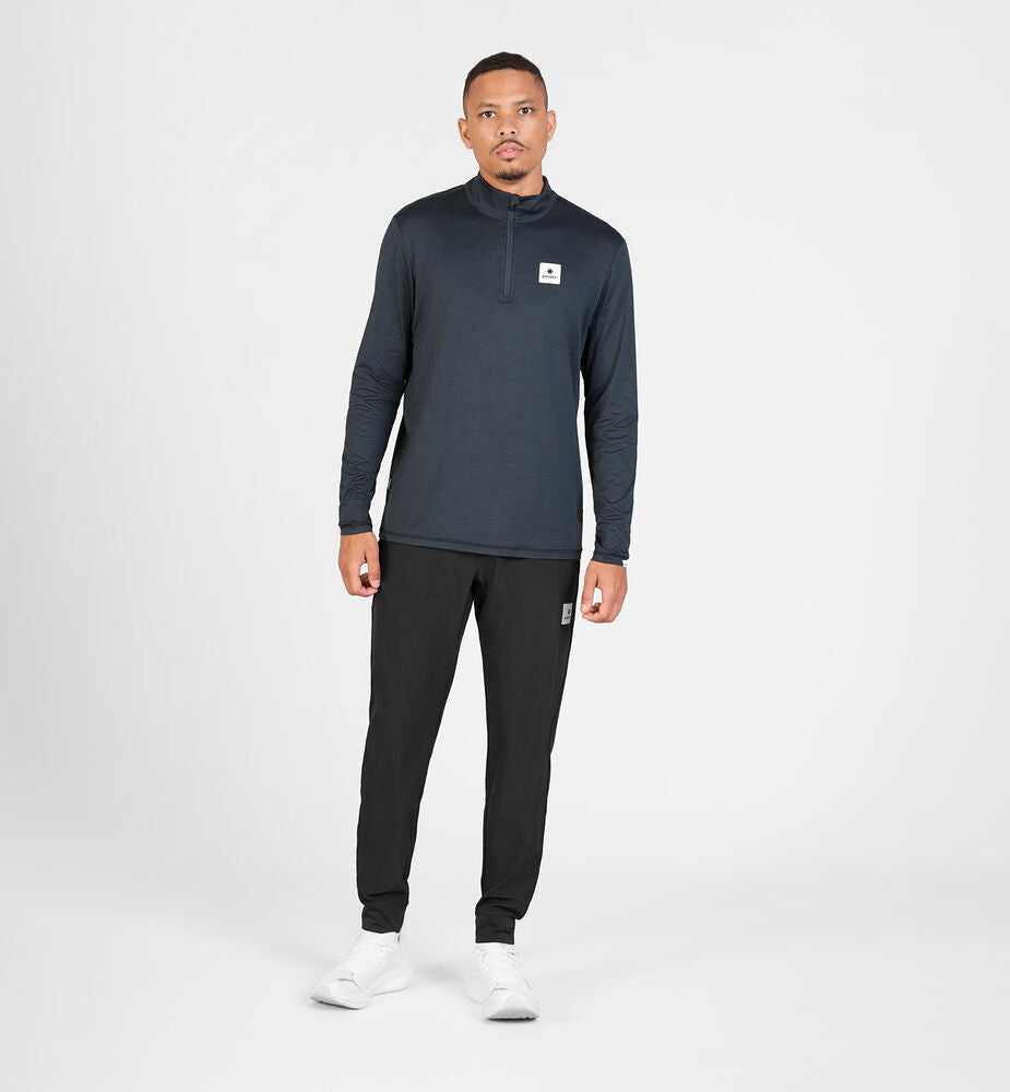 Saysky Pace Half Zip Long Sleeve Black