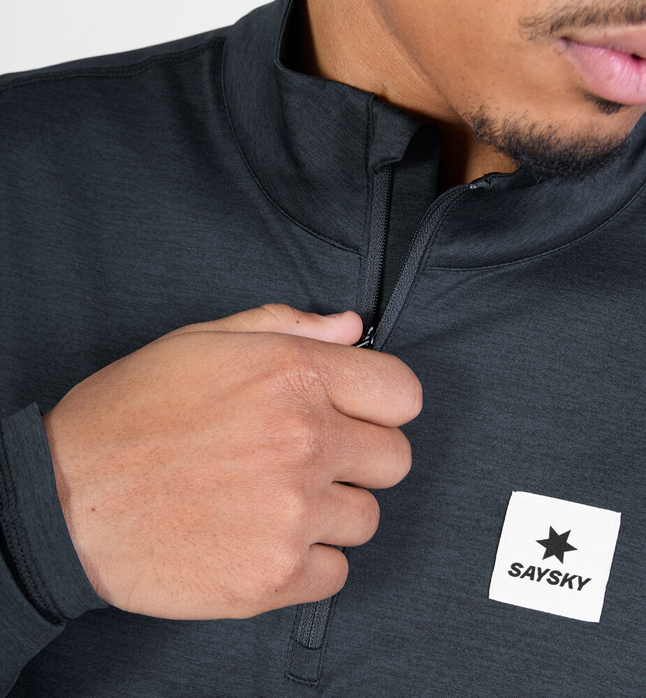 Saysky Pace Half Zip Long Sleeve Black