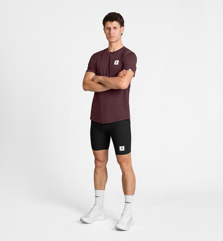 Saysky Clean Combat Pro T-shirt Burgundy