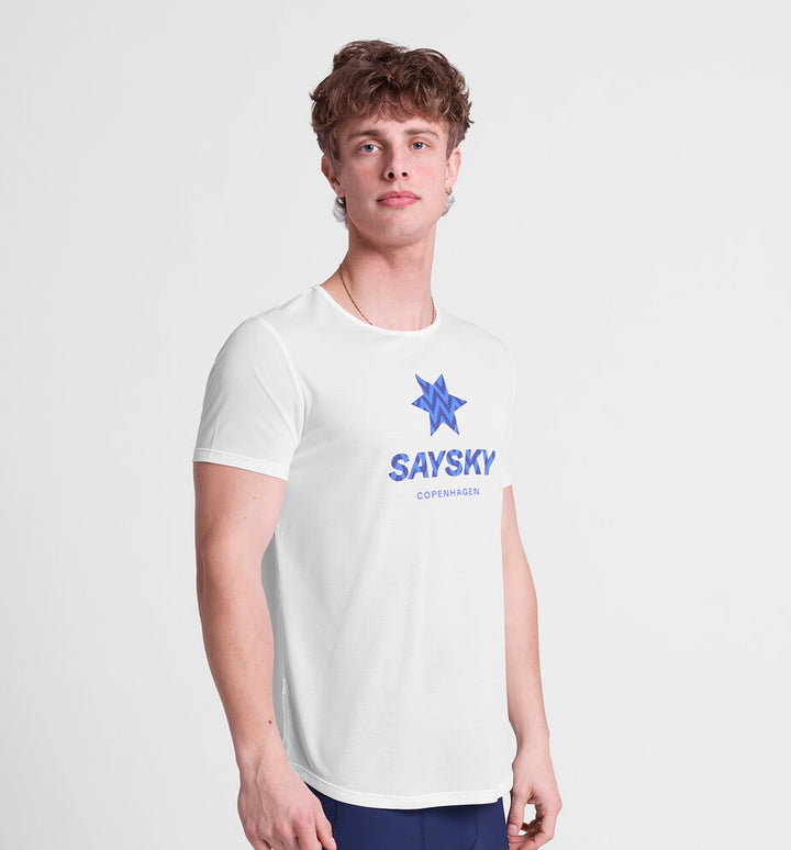 Saysky Zig Zag Flow T-shirt White