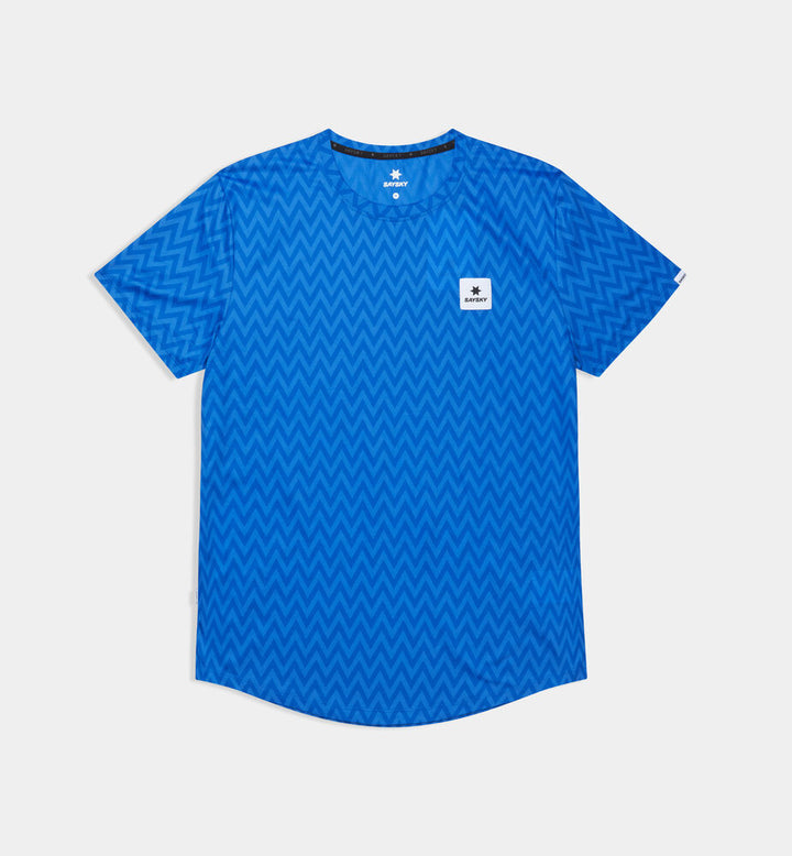 Saysky Zig Zag Combat T-Shirt Blue Zigzag