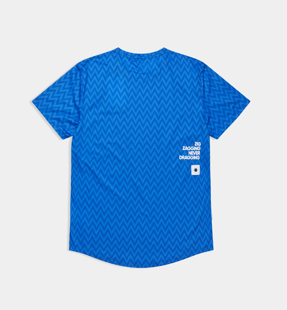Saysky Zig Zag Combat T-Shirt Blue Zigzag