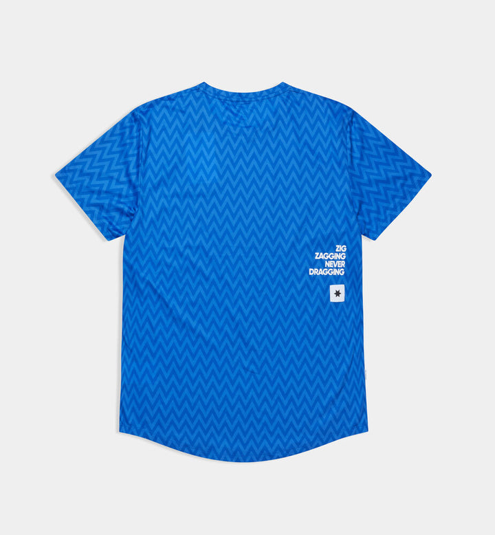 Saysky Zig Zag Combat T-Shirt Blue Zigzag