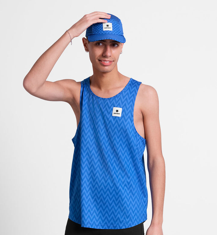 Saysky Zig Zag Combat Singlet Blue Zigzag