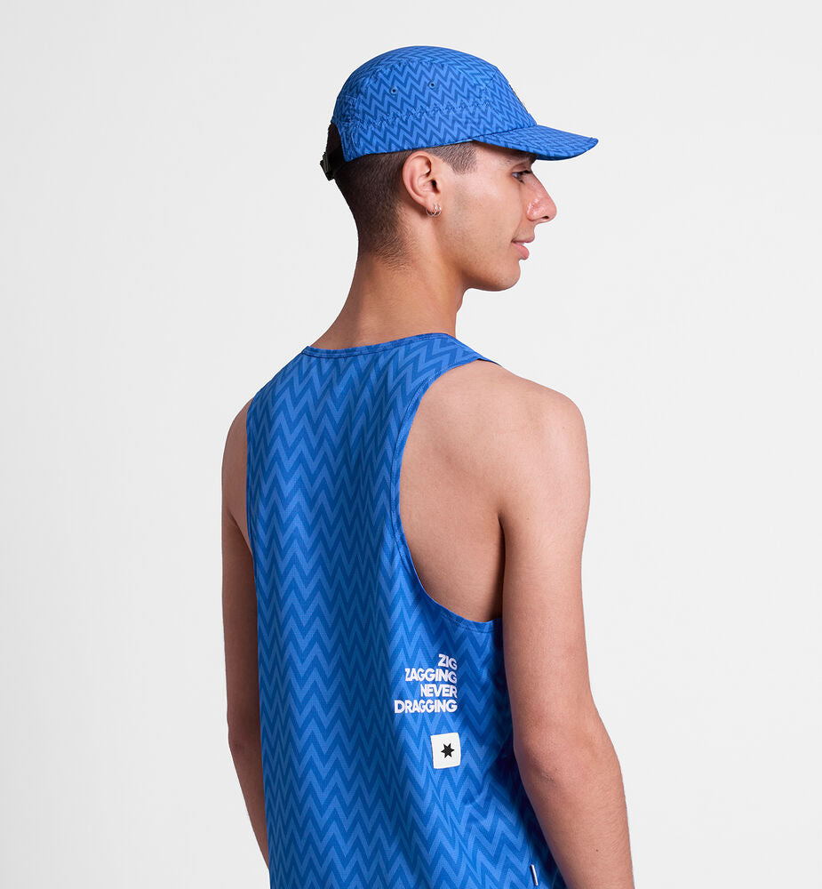 Saysky Zig Zag Combat Singlet Blue Zigzag