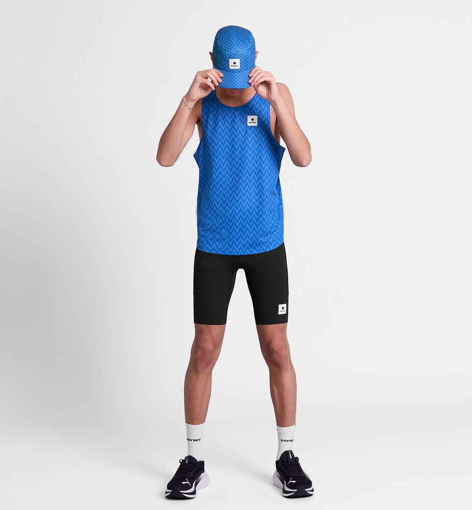 Saysky Zig Zag Combat Singlet Blue Zigzag