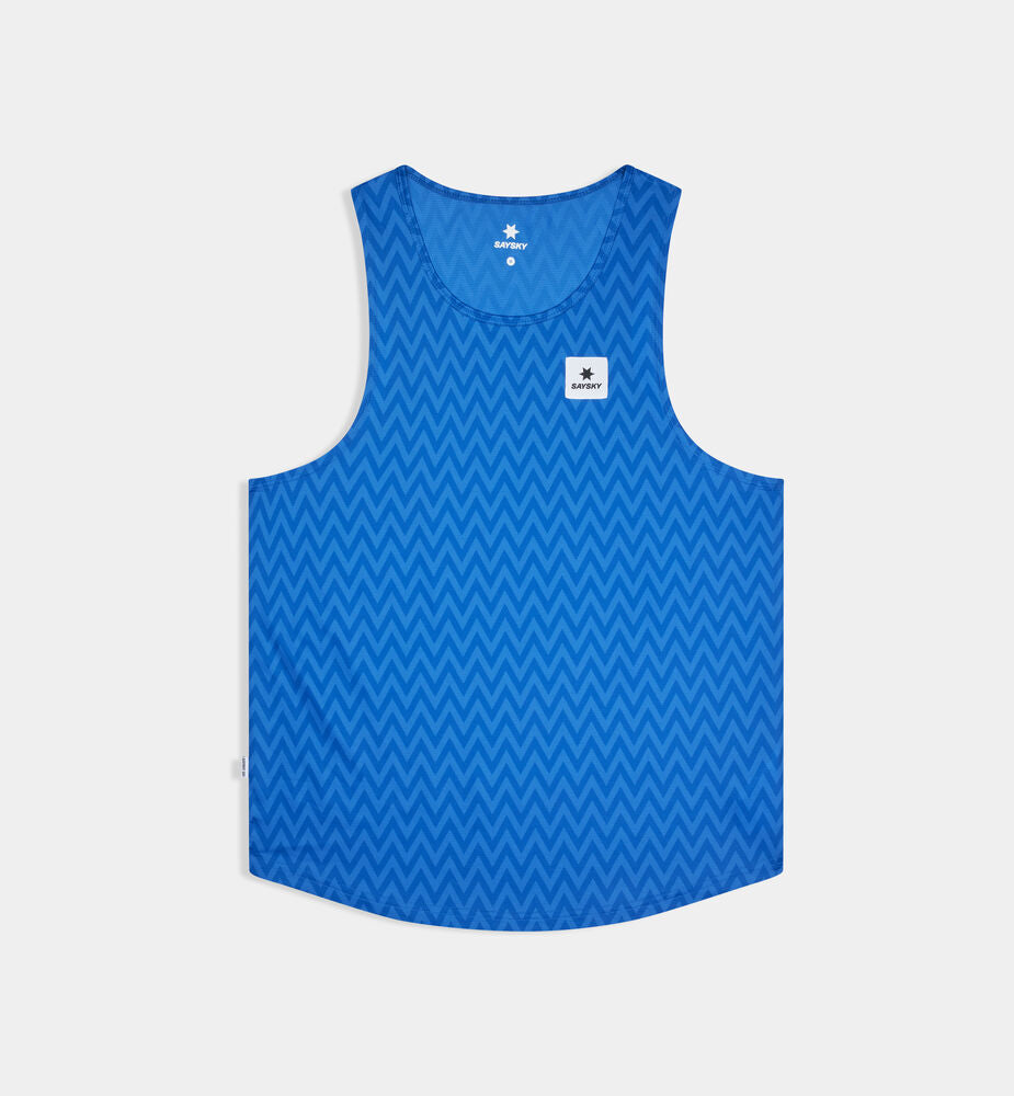 Saysky Zig Zag Combat Singlet Blue Zigzag