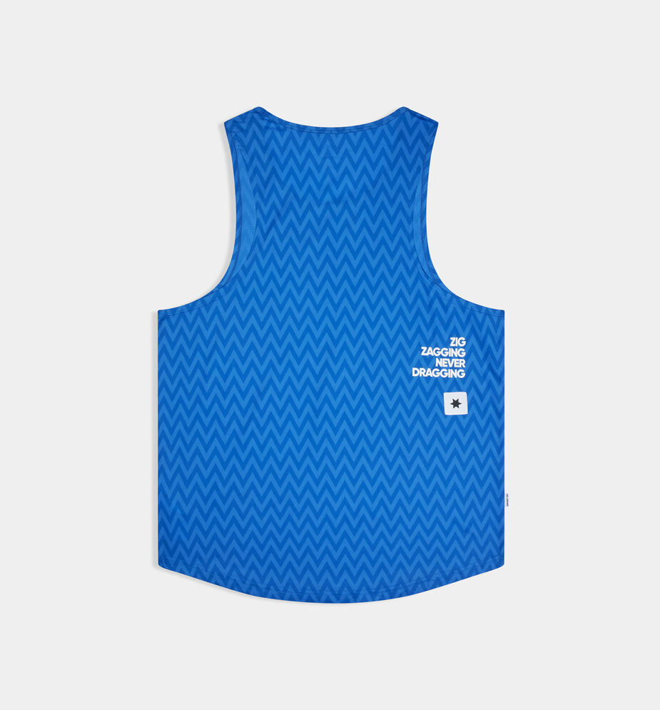 Saysky Zig Zag Combat Singlet Blue Zigzag