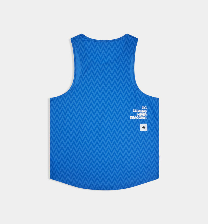 Saysky Zig Zag Combat Singlet Blue Zigzag
