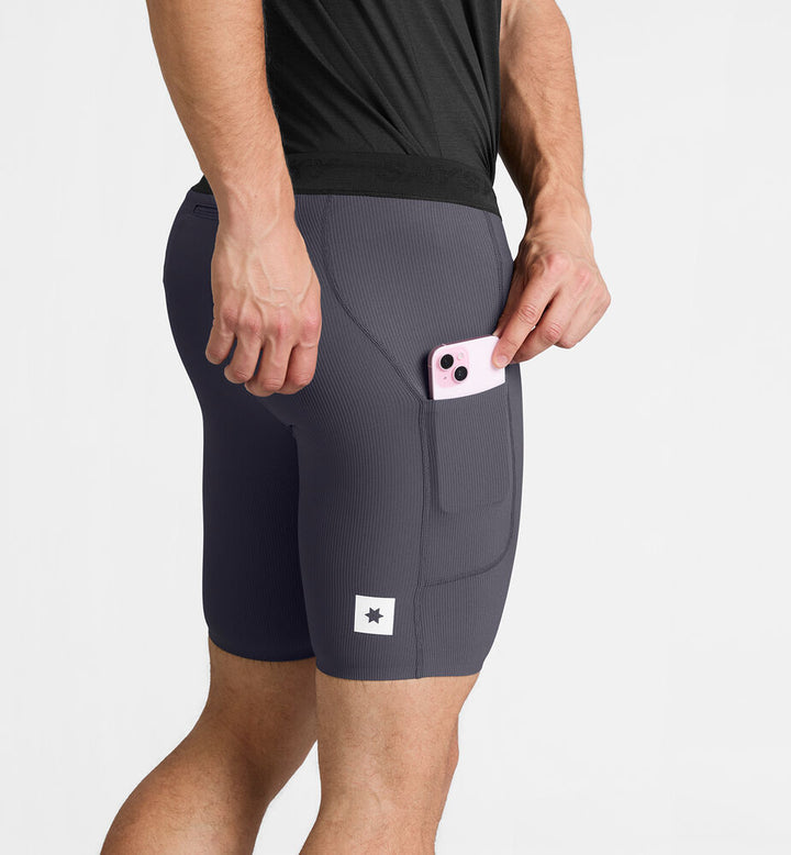 Saysky Combat+ Rib Short Tights 8" Grey