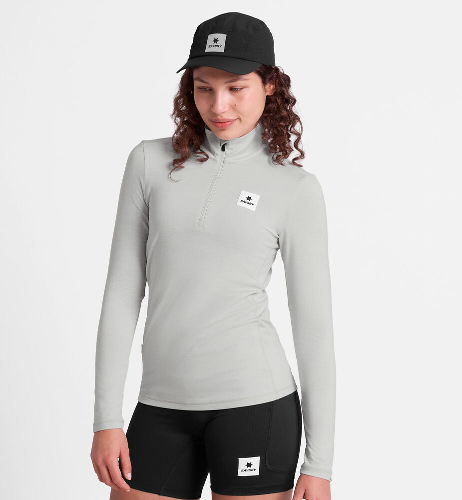 Saysky W Pace Half Zip Long Sleeve Grey