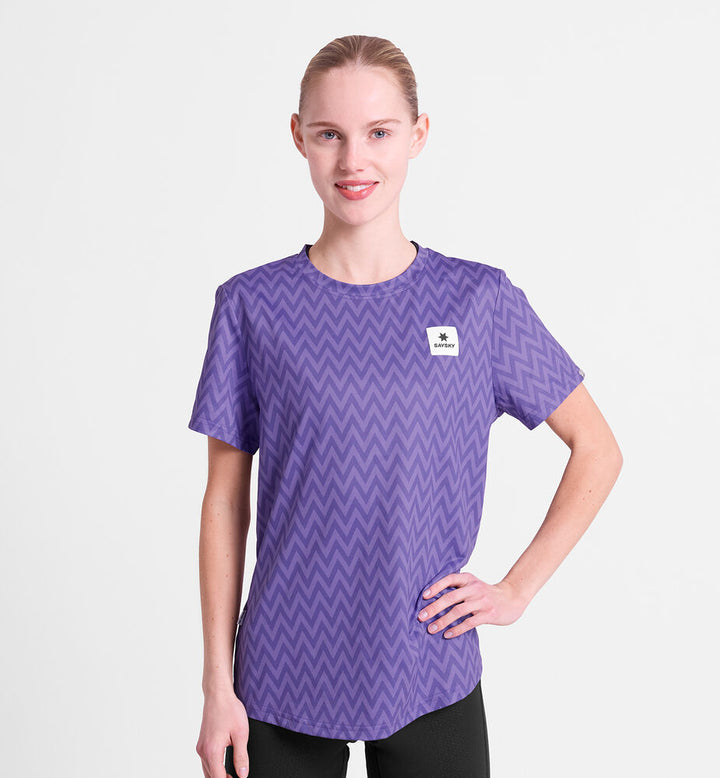 Saysky W Zig Zag Combat T-Shirt Purple Zigzag