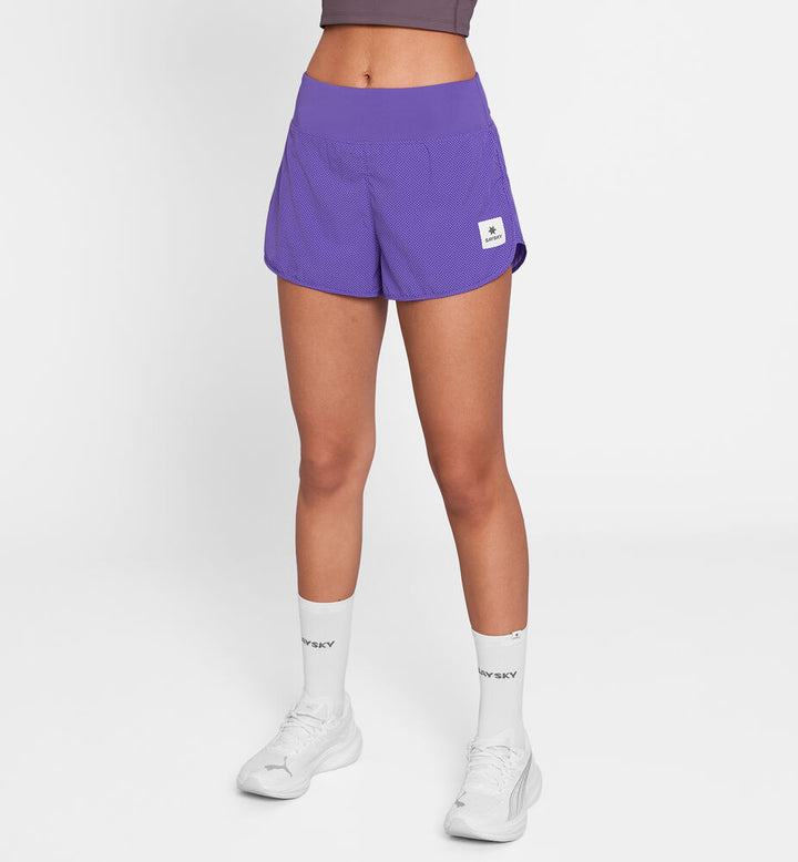 Saysky W Zig Zag Pace Shorts 3" Purple Zigzag
