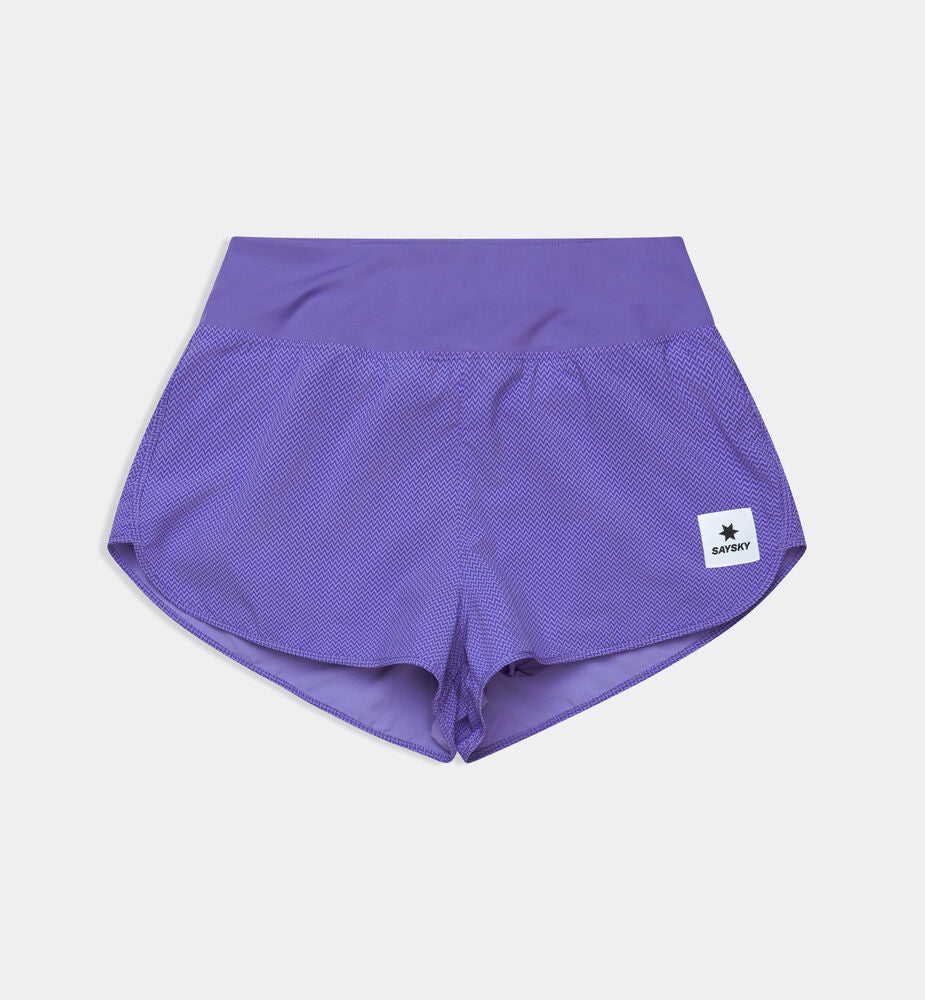Saysky W Zig Zag Pace Shorts 3" Purple Zigzag