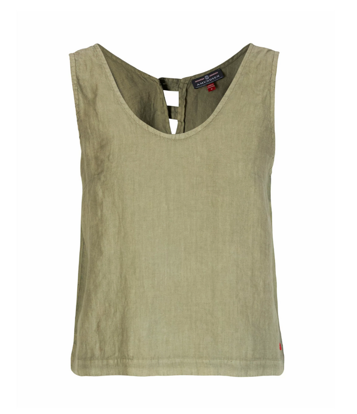 Amundsen Sports Safari Linen Top Womens Olive Ash