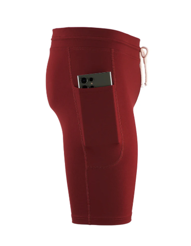 YMR Track Club Bäckaryd Mens Mid Tights Burgundy