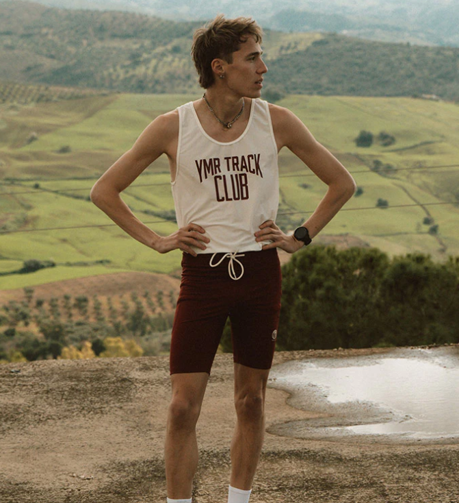 YMR Track Club Bäckaryd Mens Mid Tights Burgundy