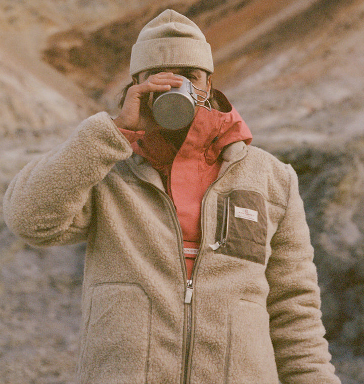 Amundsen Sports Heroes Wool Fleece Jacket Mens Natural