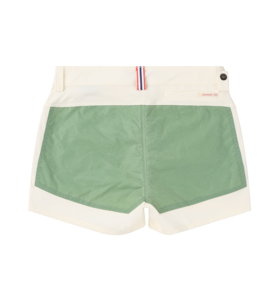 Amundsen Sports 5Incher Field Shorts Womens Offwhite/Willow Green