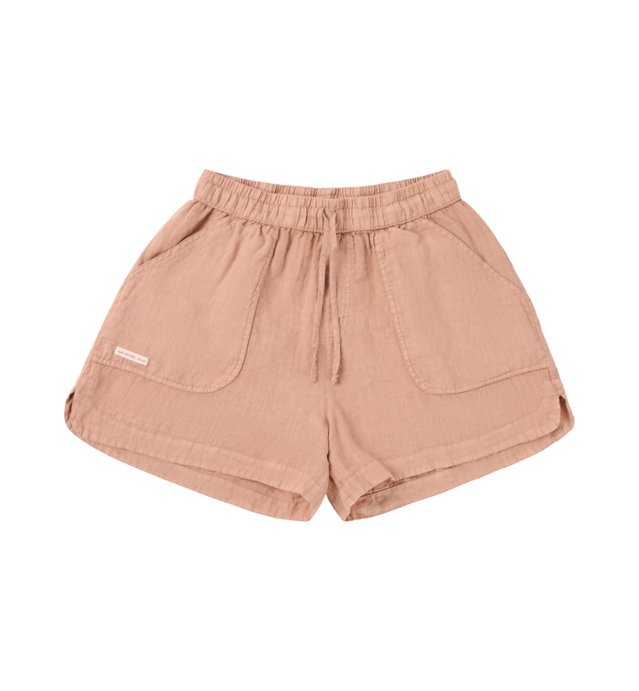 Amundsen Sports 3.5Incher Safari Linen Shorts Womens Apricot