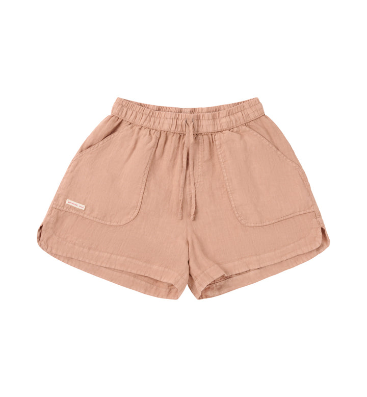 Amundsen Sports 3.5Incher Safari Linen Shorts Womens Apricot