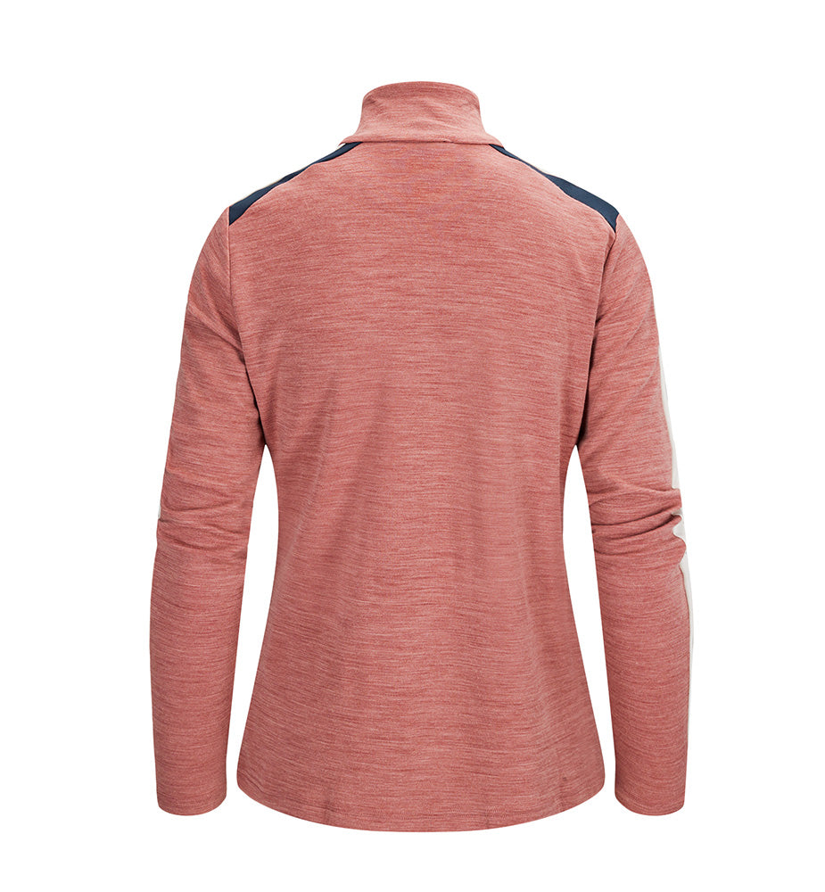 Amundsen Sports 5Mila Half Zip Womens Peony Pink/Stripe