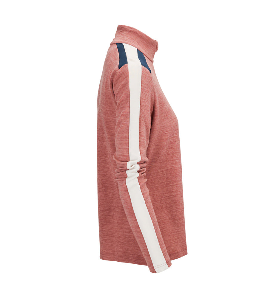 Amundsen Sports 5Mila Half Zip Womens Peony Pink/Stripe