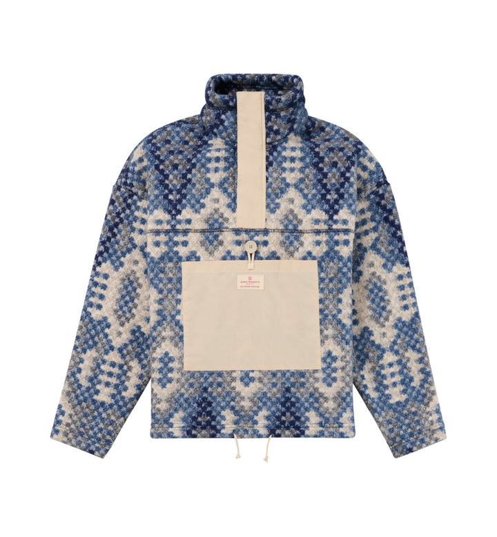 Amundsen Sports V-Bond Tradition Fleece Womens Fjord Blue/Pattern
