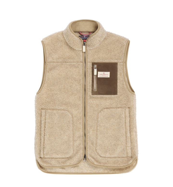 Amundsen Sports Heroes Wool Fleece Vest Womens Natural