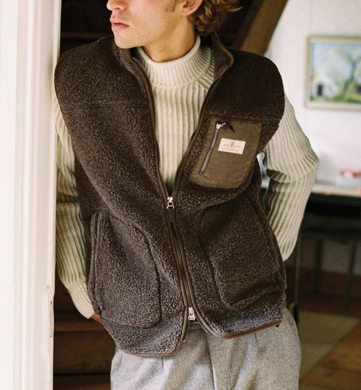 Amundsen Sports Heroes Wool Fleece Vest Mens  Cowboy