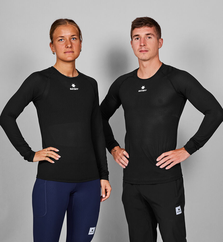 Saysky Mesh Base Layer Long Sleeve Black