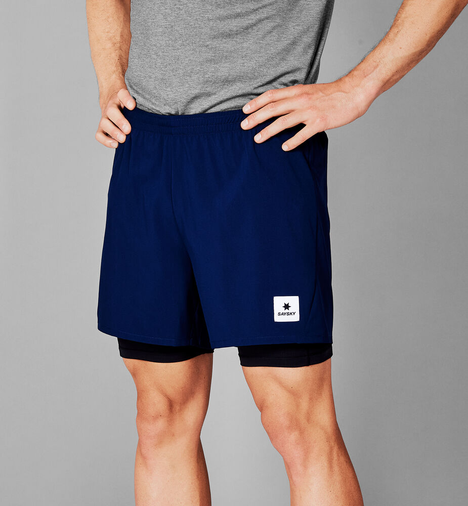 Saysky 2 in 1 Pace Shorts 5" Blue