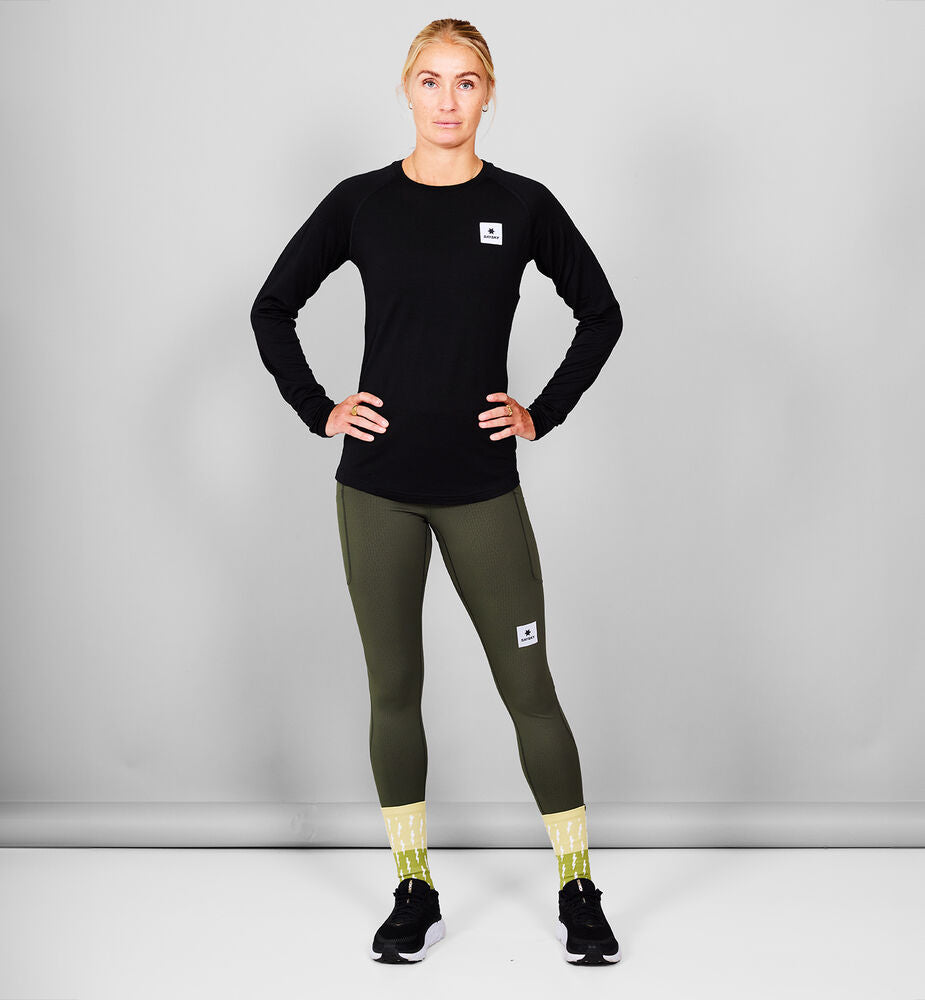 Saysky W Merino 165 Base Layer Long Sleeve Black
