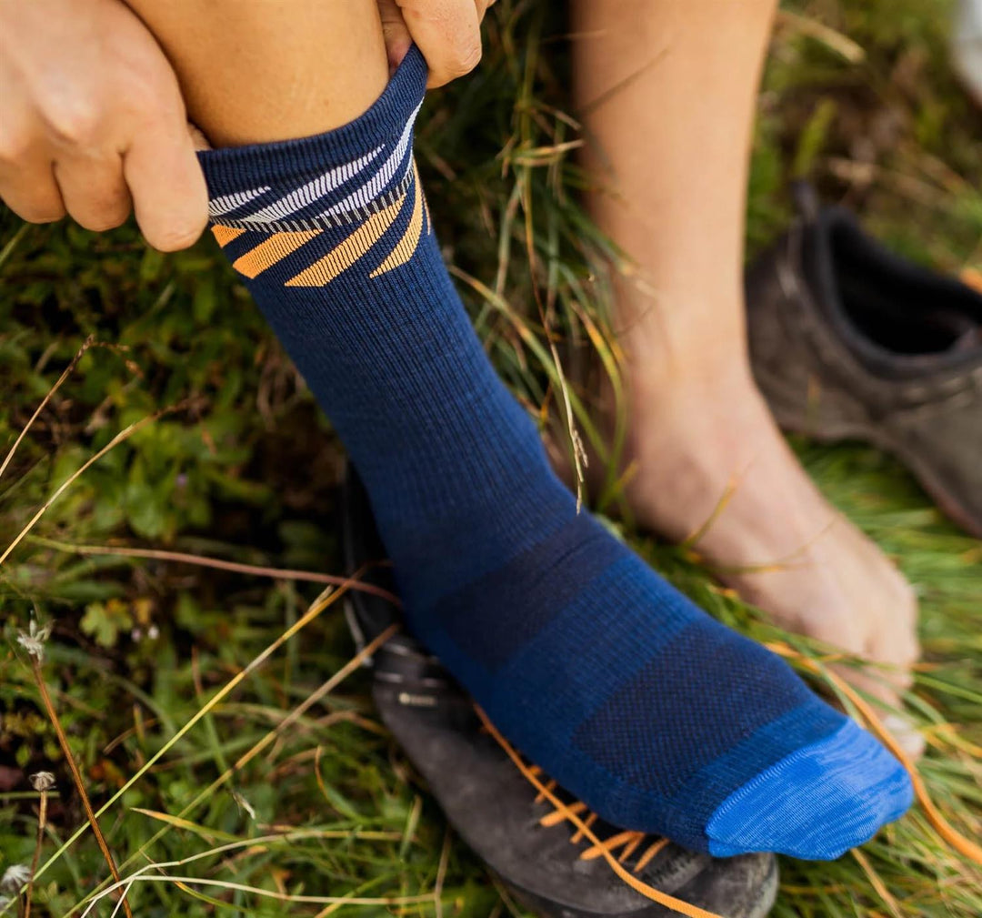 Incylence MERINO LIGHT LANES NAVY ORANGE Navy Orange