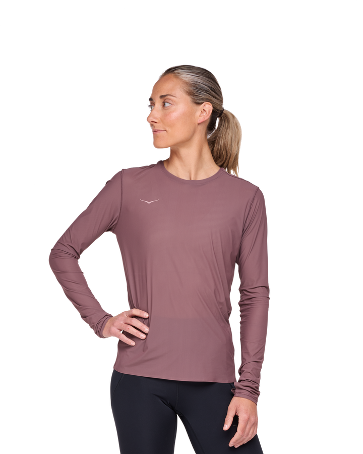 Hoka W AIROLITE RUN LONG SLEEVE Smokey Quartz