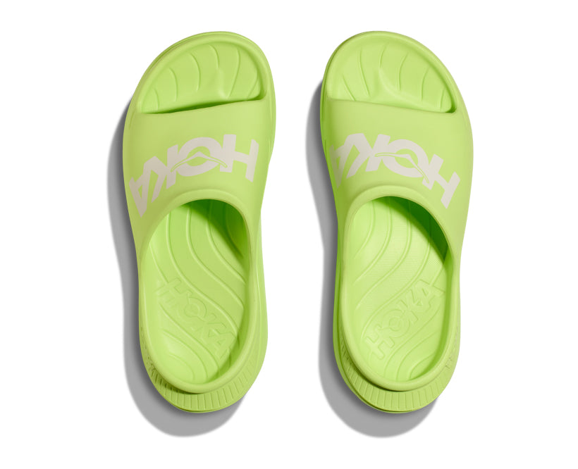 Hoka U ORA ATHLETIC SLIDE Lettuce / White