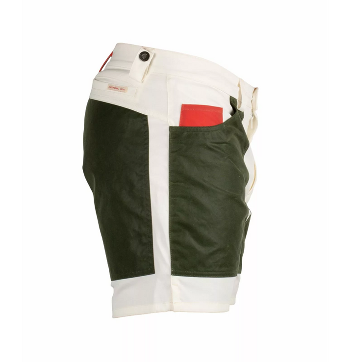 Amundsen Sports 7Incher Field Shorts Mens Offwhite/Green