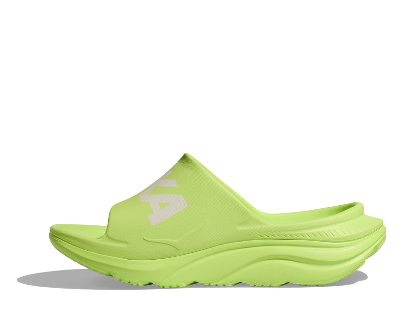 Hoka U ORA ATHLETIC SLIDE Lettuce / White