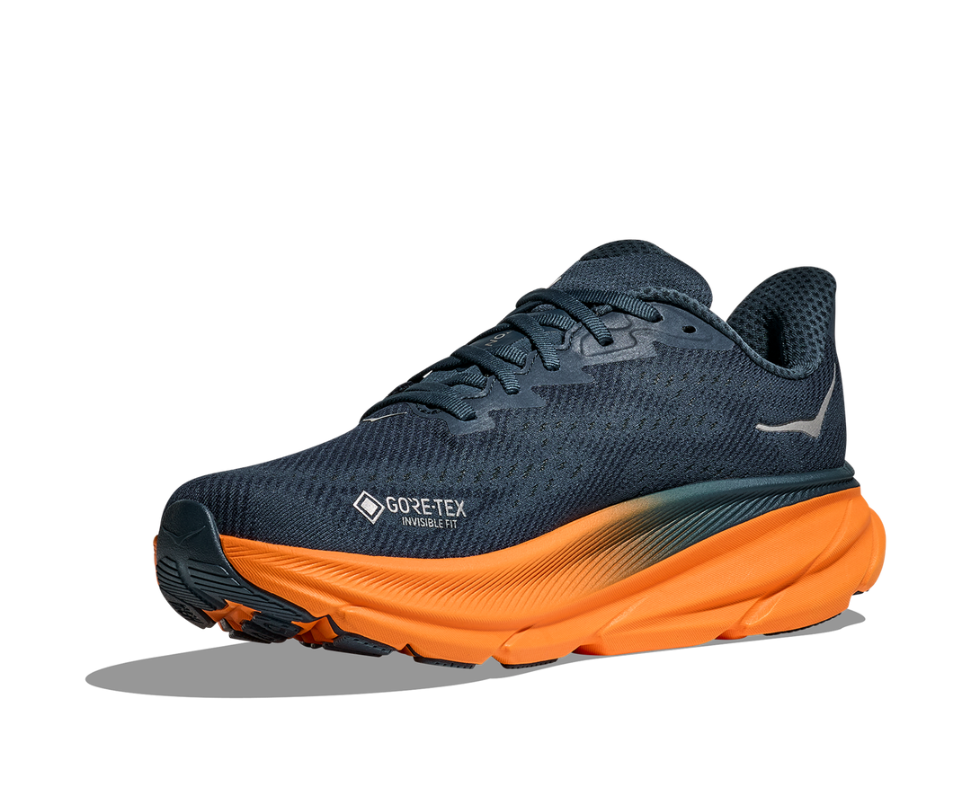 Hoka M CLIFTON 9 GTX Stormy Skies / Orange Zest