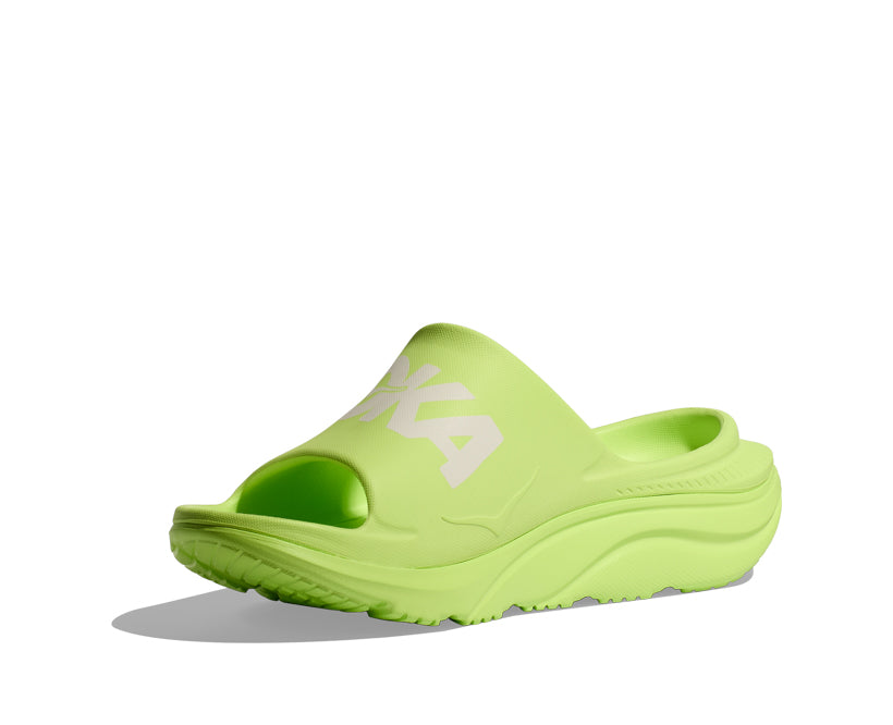 Hoka U ORA ATHLETIC SLIDE Lettuce / White