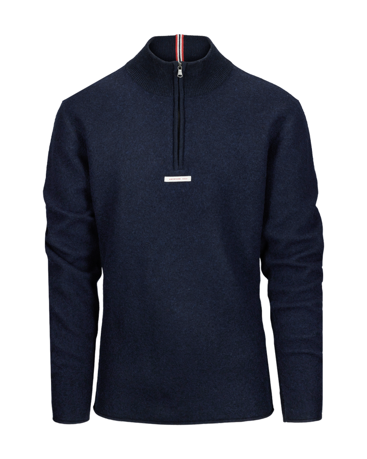 Amundsen Sports Boiled Half Zip Mens Faded Navy