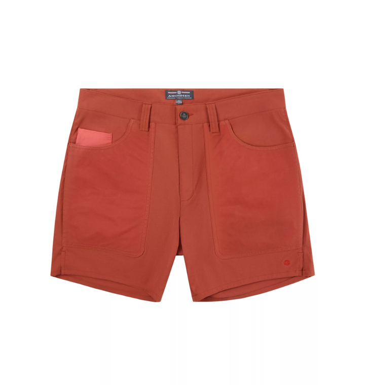 Amundsen Sports 7Incher Field Shorts Mens Terra Red/Red