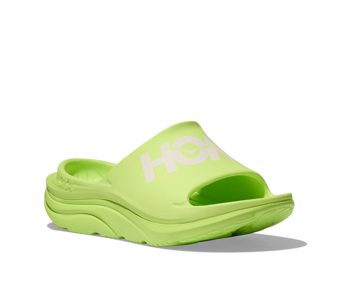 Hoka U ORA ATHLETIC SLIDE Lettuce / White