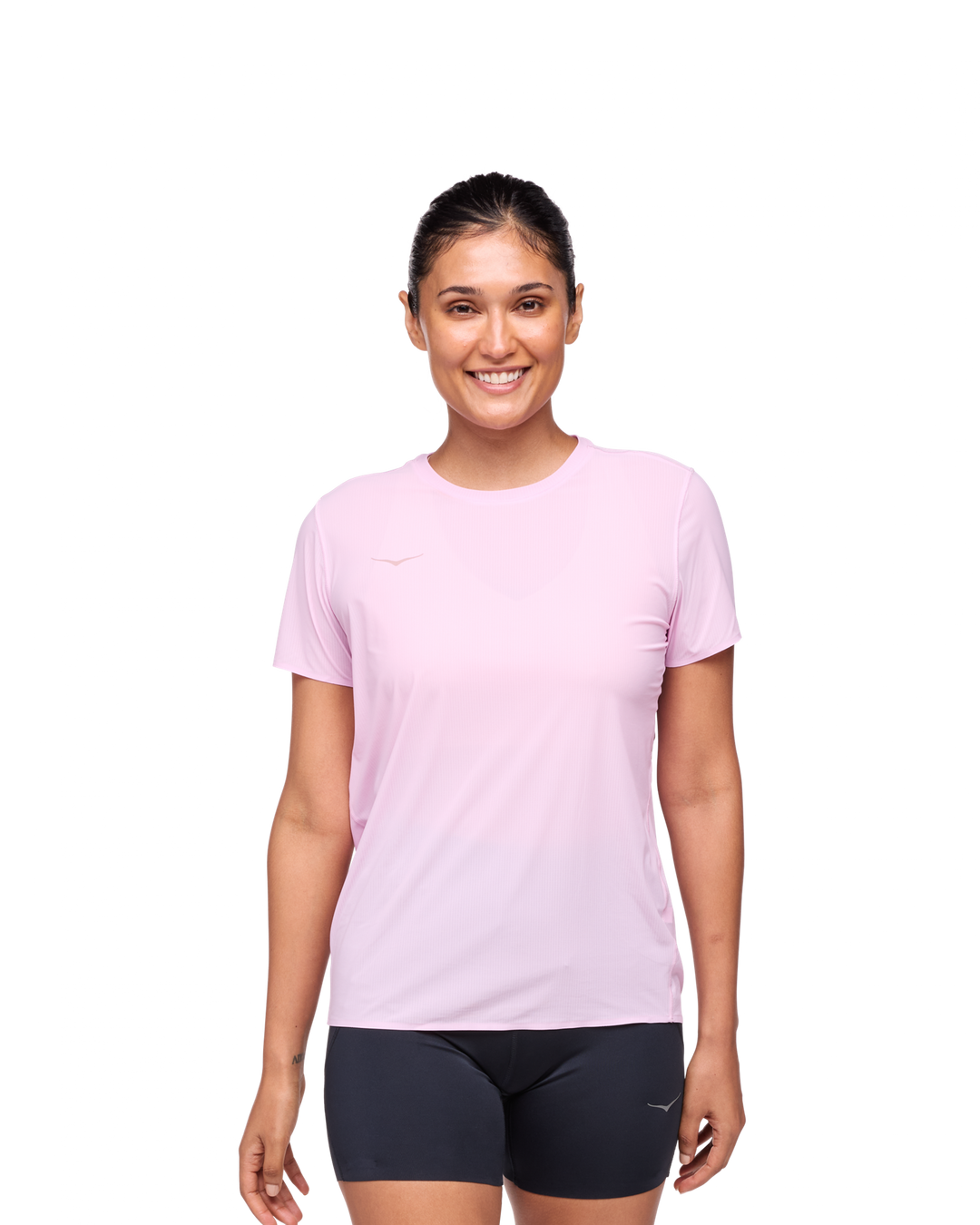 Hoka W AIROLITE RUN SHORT SLEEVE Pink Twilight